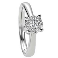Ring Recarlo Woman Nodo D'Amore in White Gold Diamante XD988/015 - XD988/015